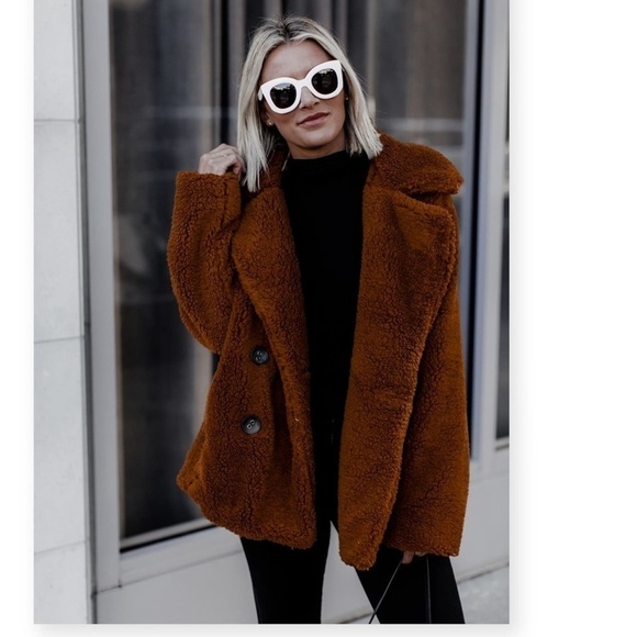 New York & Co Cozy Faux-Fur Teddy Peacoat NWT - Picture 1 of 8